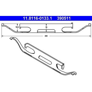 ATE - Remklauw - Vooras - Voor voertuigen met sportset - MERCEDES-BENZ,BMW,VOLVO