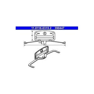 ATE - Remklauw - Vooras - BMW 11.8116-0315.2 - 34112283363 - 34116757253