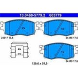 ATE - Remblokkenset - Vooras - Set assen - Met Akoestische Slijtagewaarschuwing