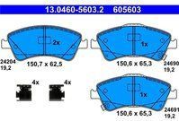 ATE - Remblokkenset - Vooras - Set assen - Met Akoestische Slijtagewaarschuwing