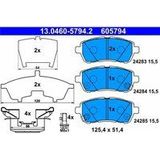 ATE - Remblokkenset - Set Assen - Vooras - Met Akoestische Slijtagewaarschuwing