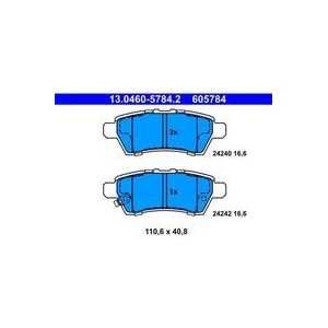 Nissan - Remblokken Set - Achter - Set van 4 - Met Akoestische Slijtagewaarschuwing