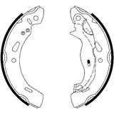 ATE Remschoenen FORD 03.0137-0497.2 1550225,1695033,1737303 Remschoenen Set,Remschoenset 1802623,8V512200AA,8V512200AD,E4B12200AA,1894327,8V512200AB