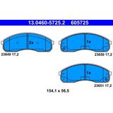 ATE Remblokkenset KIA 13.0460-5725.2 0K56A3323Z,0K58A3323Z,0K72G3328Z 0K75A3328Z,0K75B3328Z