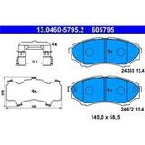 ATE - Remblokkenset - Vooras - Set assen - Met Akoestische Slijtagewaarschuwing