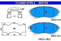 ATE - Remblokkenset - Vooras - Set assen - Met Akoestische Slijtagewaarschuwing