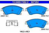 ATE - Remblokkenset - Vooras - Set assen - Met Akoestische Slijtagewaarschuwing