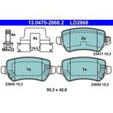 ATE - Remblokkenset - Ceramic - Set Assen - Achteras