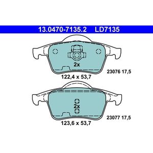 ATE - Ceramic - Remblokkenset - Achteras - Set assen