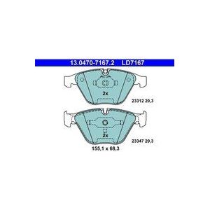 ATE - Remblokkenset - Ceramic - Set Assen - Vooras - Geschikt voor BMW