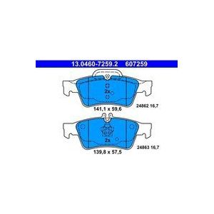 ATE - Remblokkenset - Achteras - Set assen - Voor voertuigen zonder AMG sportpakket