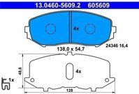 ATE - Remblokkenset - Vooras - Set assen - Met Slijtageindicator - Geschikt voor SUZUKI
