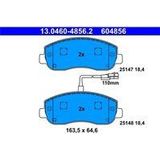ATE - Remblokkenset - Vooras - Inclusief Slijtageindicator - Set Assen