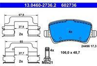 ATE - Remblokkenset - Set Assen - Voor VOLVO - Achteras - Geventileerd