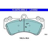 ATE Remblokkenset VW,PORSCHE 13.0470-4992.2 7L6698151C,A4634205500,7L0698151D 7L0698151H,7L6698151,95535193900,95535193901,95535193902,95535193904