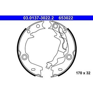 Remschoenset, Parkeerrem Hyundai, Kia Ate 03.0137-3022.2