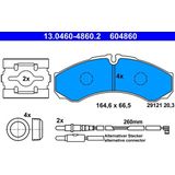 ATE - Remblokkenset - Vooras Achteras - Set Assen - Incl. Slijtageindicator
