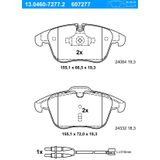 ATE - Remblokkenset - Set Assen - Vooras - Inclusief Slijtageindicator