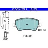 ATE - Remblokkenset - Ceramic - Vooras - Set assen - Voor voertuigen zonder ABS