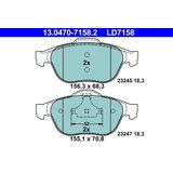 ATE Remblokkenset RENAULT 13.0470-7158.2 7701209809,8671016635,LD7158 410607613R,7701206599,7701208182