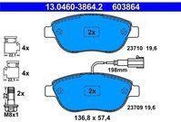 ATE - Remblokkenset - Set Assen - Vooras - Inclusief Slijtageindicator