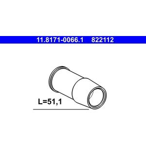 Geleidehuls, Remklauw Bmw, Mercedes-Benz, Seat, Volkswagen, Volvo Ate .8171-0066.1