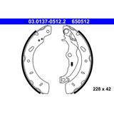ATE Remschoenen FORD 03.0137-0512.2 1755477,1878051,BV612200AC Remschoenen Set,Remschoenset BV612200BA,BV612200BB,EY162200AA,EY162200AB,KTL1TC2200AD