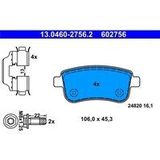 ATE - Remblokkenset - Achteras - Voor voertuigen met elektrische handrem - Set assen