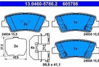ATE - Remblokkenset - Set Assen - Voor Voertuigen Met ABS - Achteras