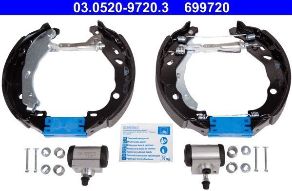 ATE Remschijf, trommelrem PEUGEOT,CITROËN 03.0520-9720.3 1607139080