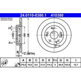 Honda - Remschijf - 276 mm - Massief - Gecoat