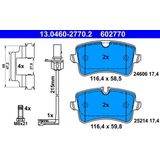 ATE - Remblokkenset - Set Assen - Voor Voertuigen Met Elektrische Handrem - Achteras