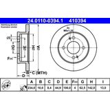Hyundai - Ate 24.0110-0394.1 - Remschijf - Gecoat - Buitendiameter 234 mm