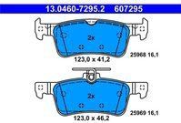 Peugeot - Remblokken Set - ATE - Set van 4 - 123 mm breed - 41,2 mm hoog