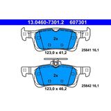 Peugeot - Remblokken Set - ATE - Set van 4 - 123 mm breed - 41 mm hoog