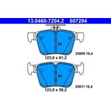 ATE - Remblokkenset - Achteras - Voor voertuigen met elektrische handrem - Set assen