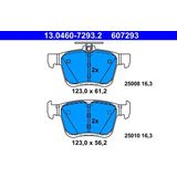 ATE - Remblokkenset - Achteras - Voor voertuigen met elektrische handrem - Set assen