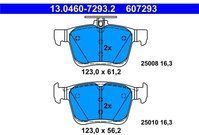 ATE - Remblokkenset - Achteras - Voor voertuigen met elektrische handrem - Set assen
