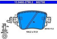 ATE - Remblokkenset - Achteras - Voor voertuigen met elektrische handrem