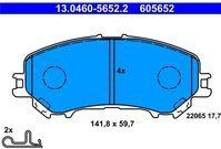 Nissan - Remblokken Set - Set van 4 - AKEBONO - Met Slijtageindicator