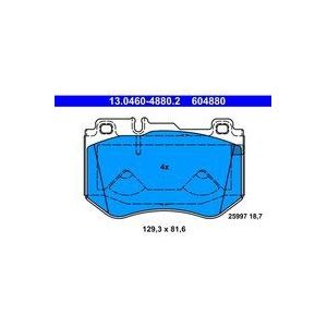 ATE - Remblokkenset - Vooras - Set assen - Voor voertuigen met AMG sportset