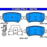 Kia - Remblokken Set - Set van 4 - Met Slijtageindicator - 95,4 mm Breedte