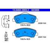 ATE - Remblokkenset - Vooras - Set assen - 132,8 mm breedte - 18,9 mm dikte