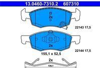 ATE - Remblokkenset - Vooras - Set assen - Met Slijtageindicator - 13.0460-7310.2