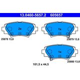 ATE - Remblokkenset - Achteras - Met Akoestische Slijtagewaarschuwing - Set Assen