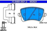ATE - Remblokkenset - Voor VW en SKODA - Set Assen - Achteras