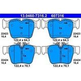 ATE - Remblokkenset - Achteras - Voor voertuigen met elektrische handrem - Set assen