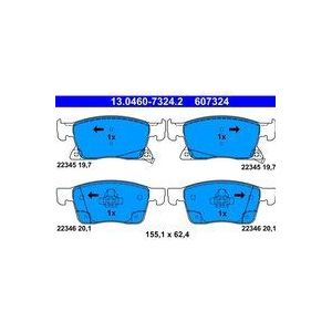 Remblokkenset, Schijfrem Opel Ate 13.0460-7324.2
