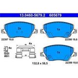ATE - Remblokkenset - Vooras - Met Slijtageindicator - Set Assen
