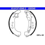 ATE - Remschoenen Set - Remschoenset - Voor VW, AUDI, SKODA - 228 mm - 42 mm